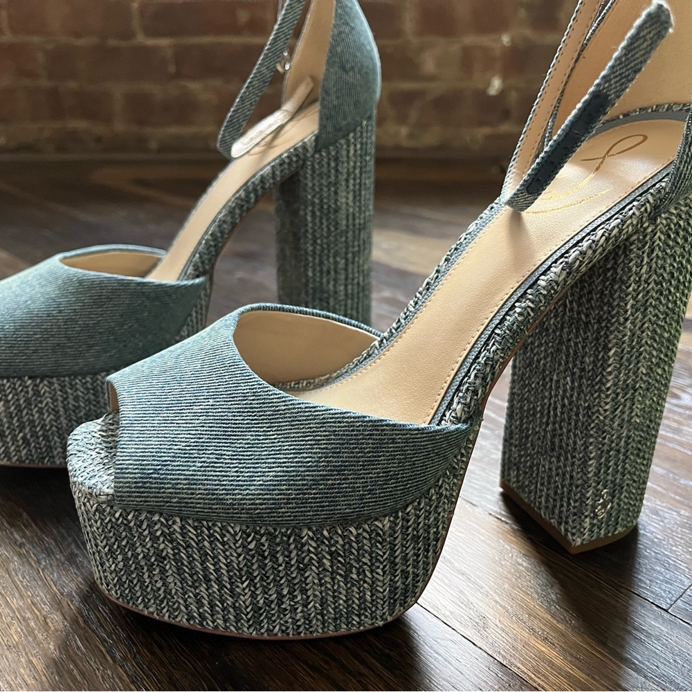 Kori Platform Heel in Denim